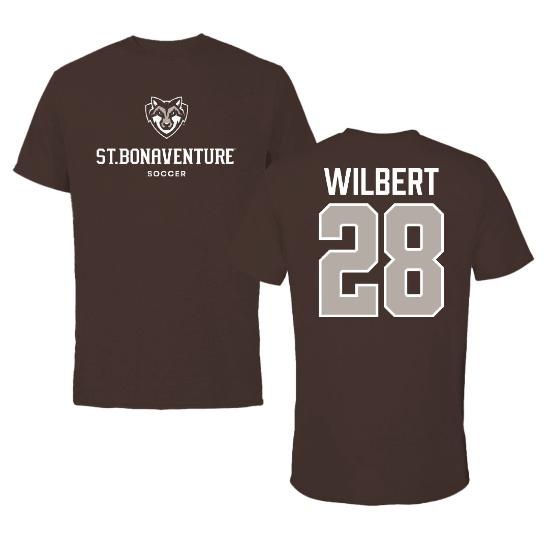 St. Bonaventure University Soccer Brown Bonnies Tee - #28 Andrew Wilbert