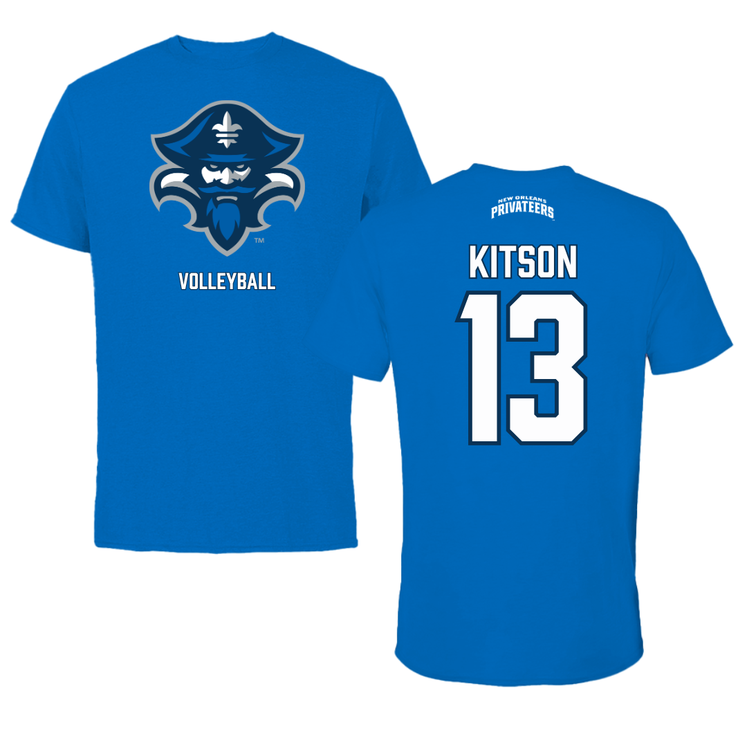 University of New Orleans Volleyball Blue Mascot Performance Tee - #13 Irene Kitson