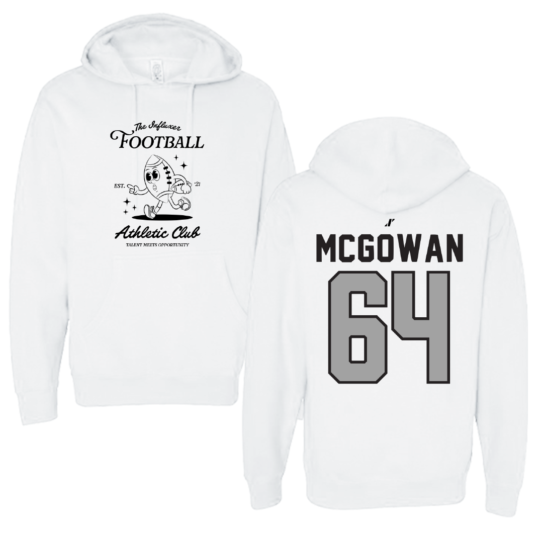 Football White Influxer Athletic Club Hoodie - #64 Kevaughnte McGowan