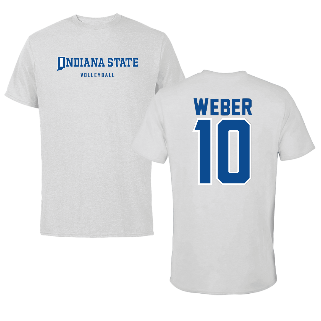 Indiana State University Volleyball Light Gray Performance Tee - #10 Emily Weber