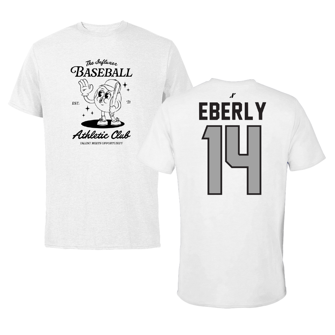 Baseball White Influxer Athletic Club Tee - #14 Keller Eberly