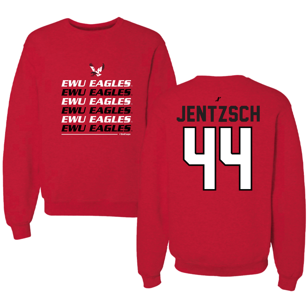 Eastern Washington University Basketball Red General Crewneck - #44 Camille Jentzsch