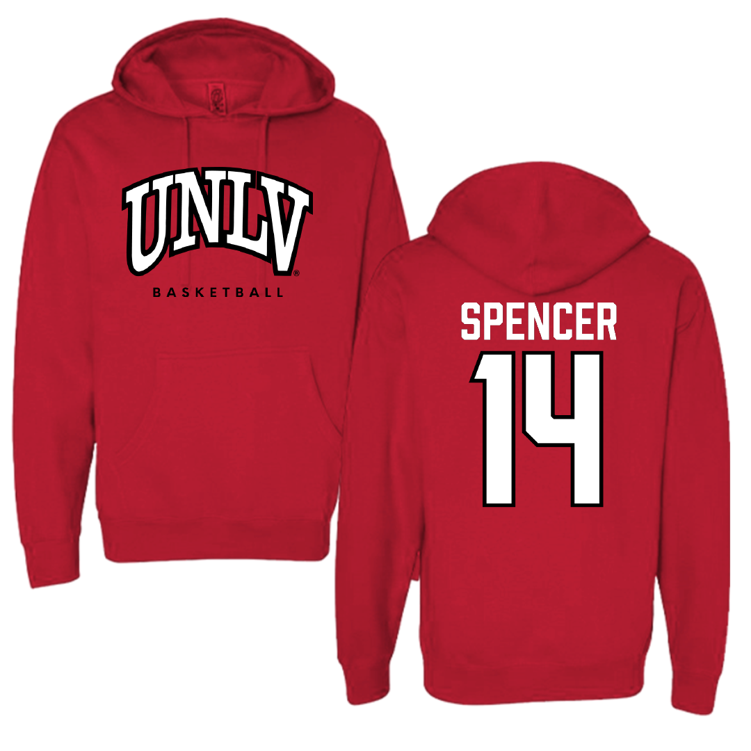 University of Nevada-Las Vegas Basketball Red Block Hoodie - #14 Macy Spencer