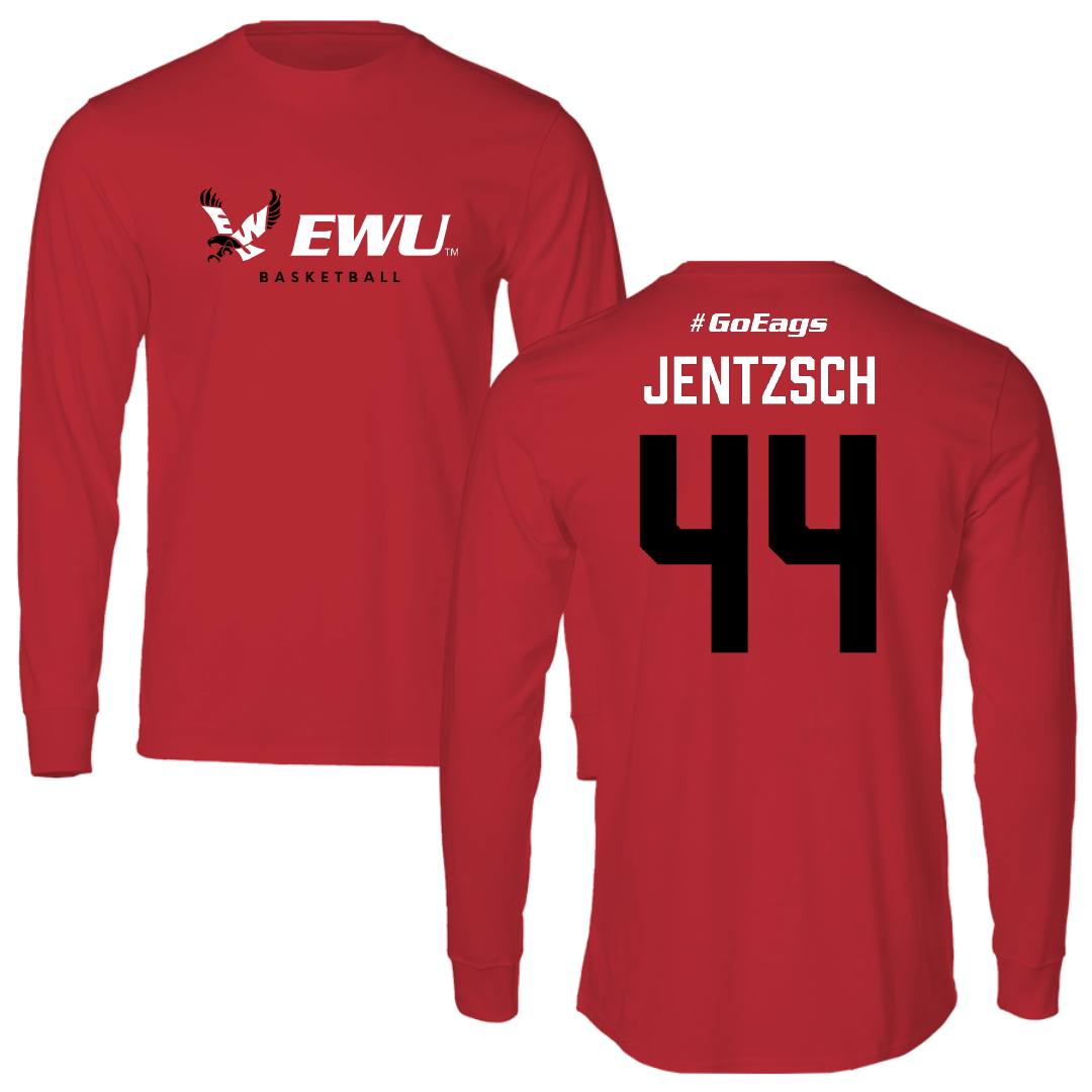 Eastern Washington University Basketball Red Performance Long Sleeve - #44 Camille Jentzsch