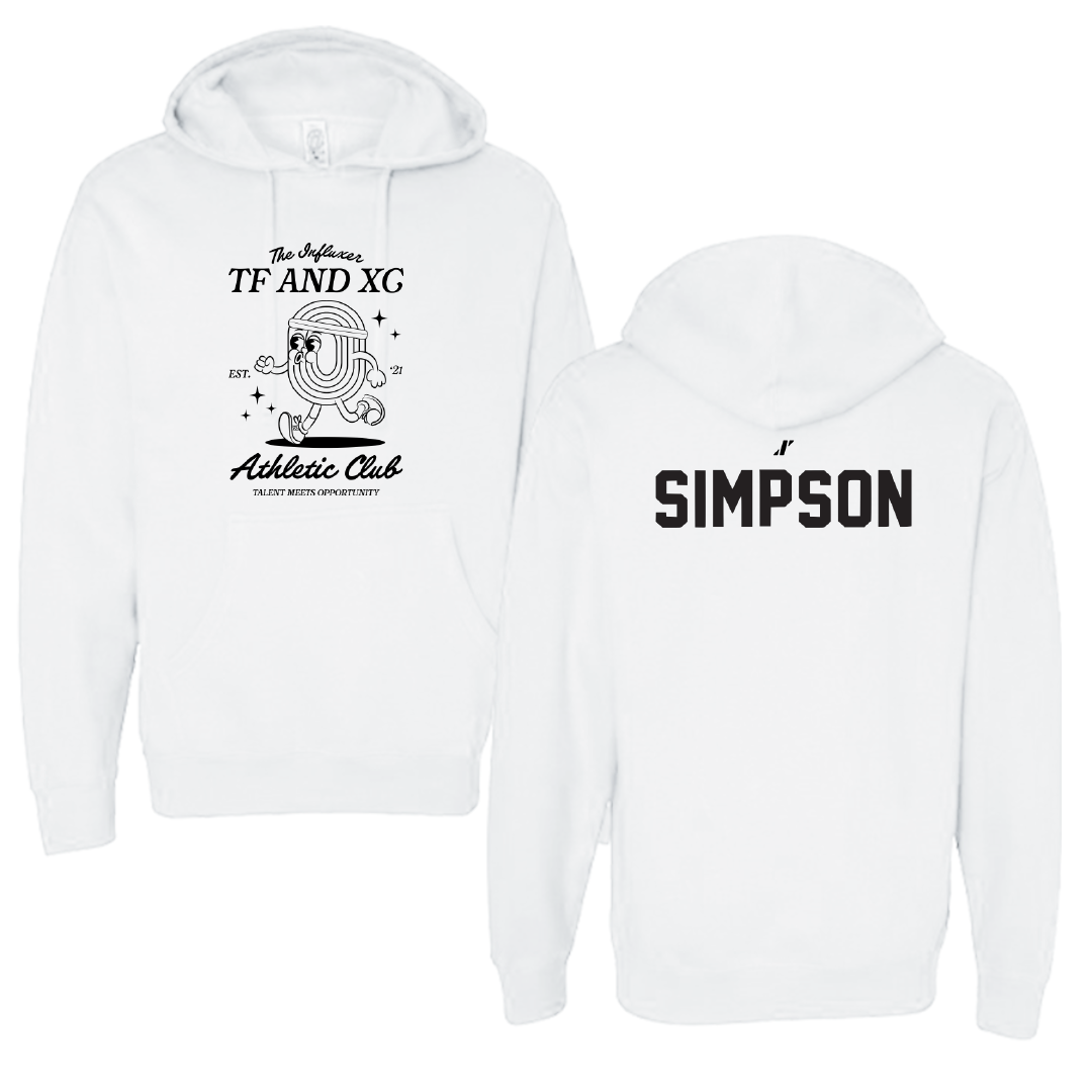 TF and XC White Influxer Athletic Club Hoodie - Jacob Simpson