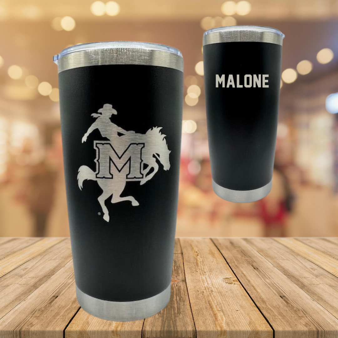 McNeese State University Beach Volleyball Black Stainless Steel Tumbler - McKenna Malone