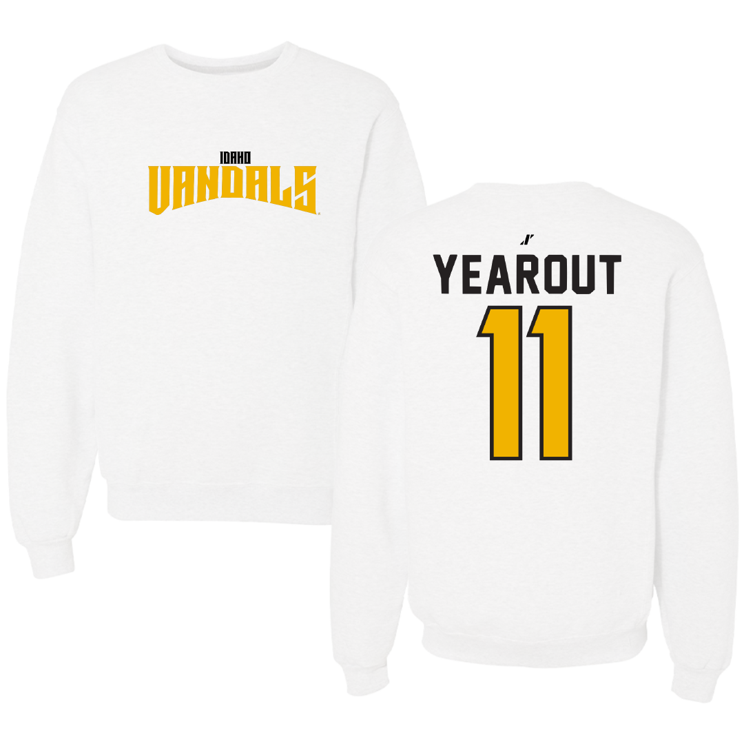 University of Idaho Basketball White Classic Crewneck - #11 Titus Yearout