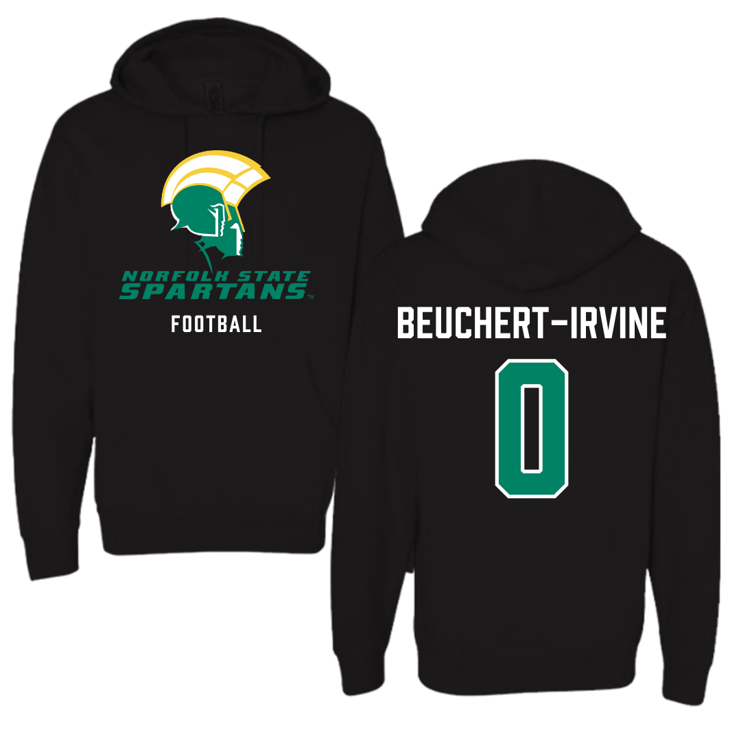 Norfolk State University Football Black Hoodie - #0 Sage Beuchert-Irvine