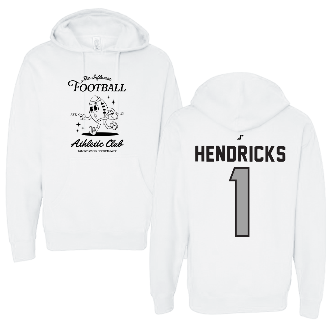 Football White Influxer Athletic Club Hoodie - #1 Demarcus Hendricks