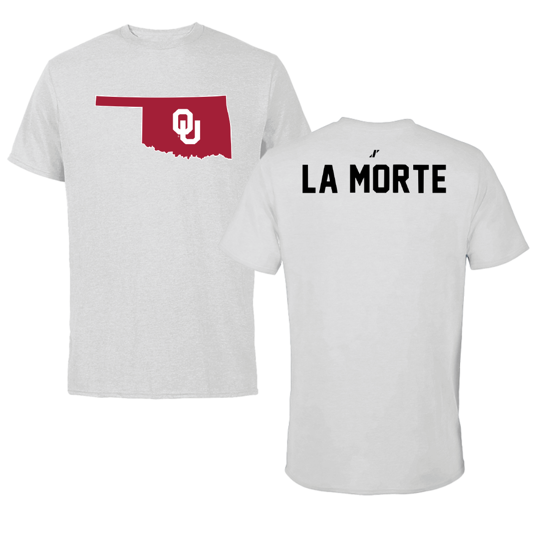 University of Oklahoma Wrestling Light Gray State Tee - Nick La Morte