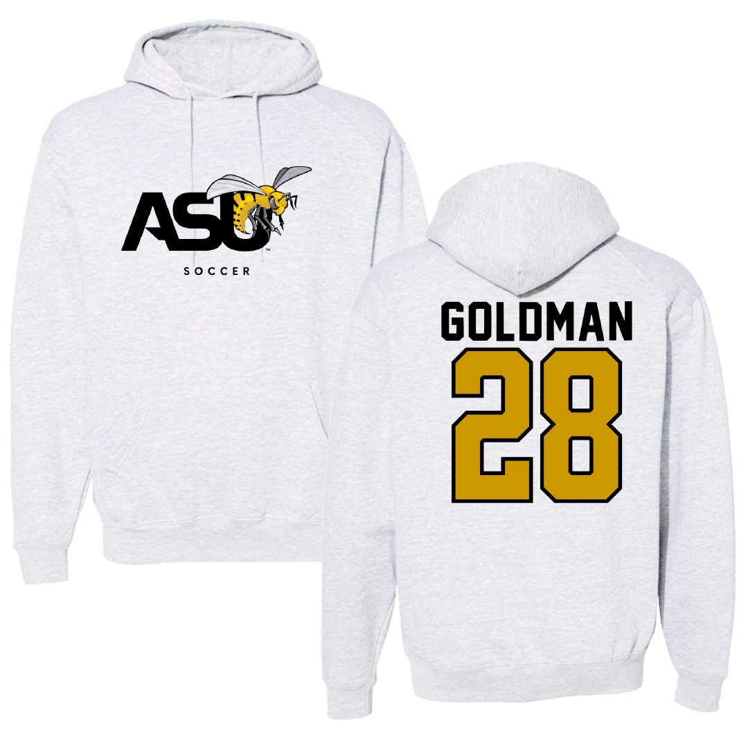 Alabama State University Soccer Gray Hoodie - #28 Morgan Goldman
