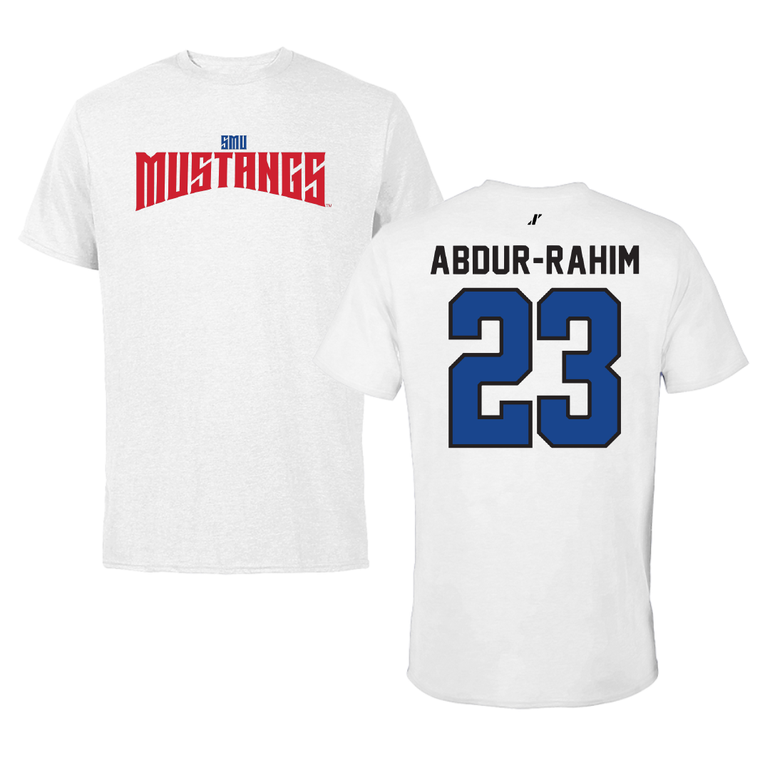 Southern Methodist University Basketball White Classic Tee - #23 Amirah Abdur-Rahim