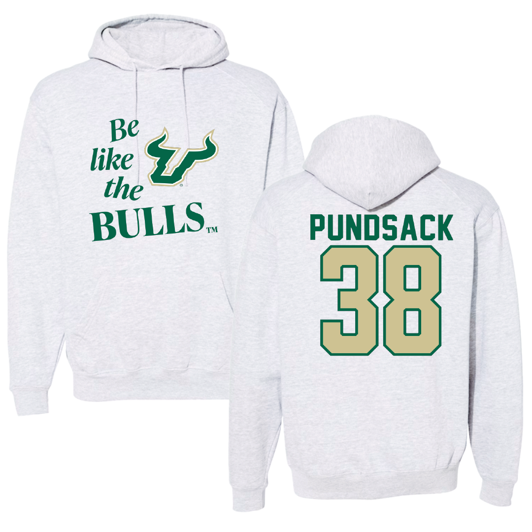 University of South Florida Baseball Light Gray Be Like Us Hoodie - #38 Caleb Pundsack
