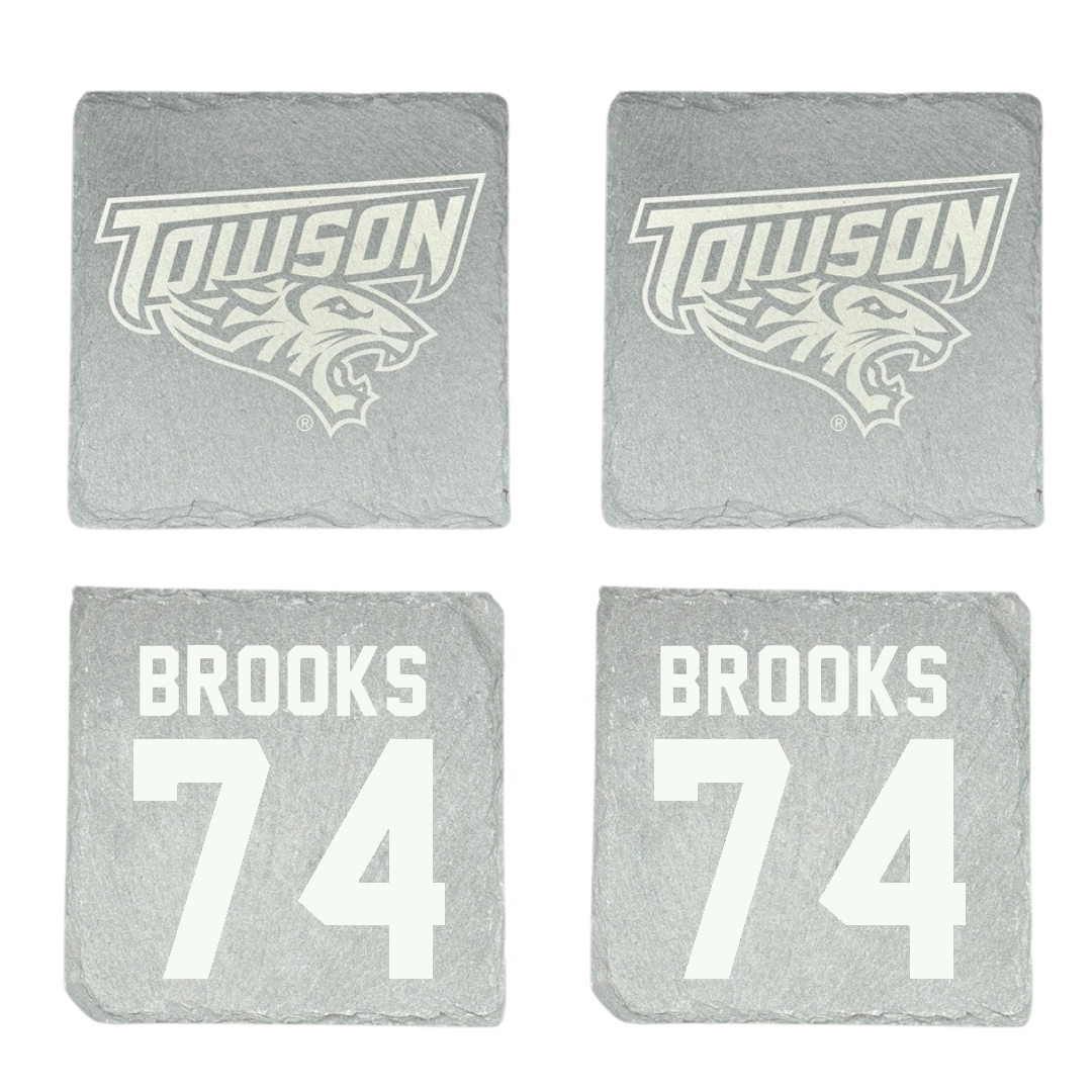 Towson University Football Stone Coaster (4 Pack)  - #74 KJ Brooks