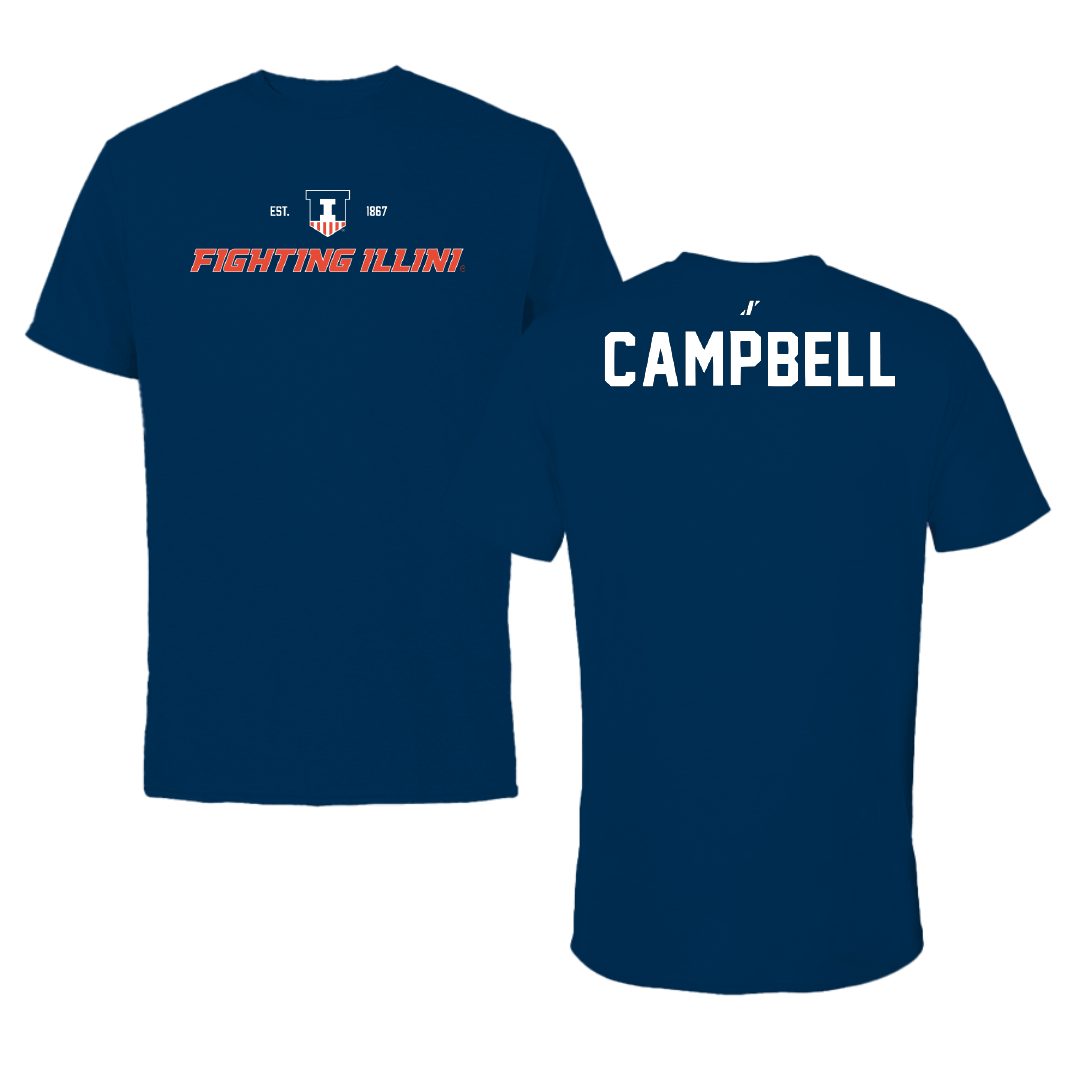 University of Illinois TF and XC Navy General Performance Tee - Olivia Campbell