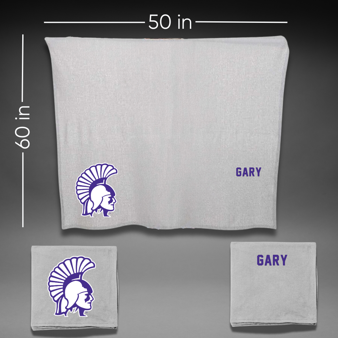 Winona State University Tennis Gray Blanket - Skylar Gary