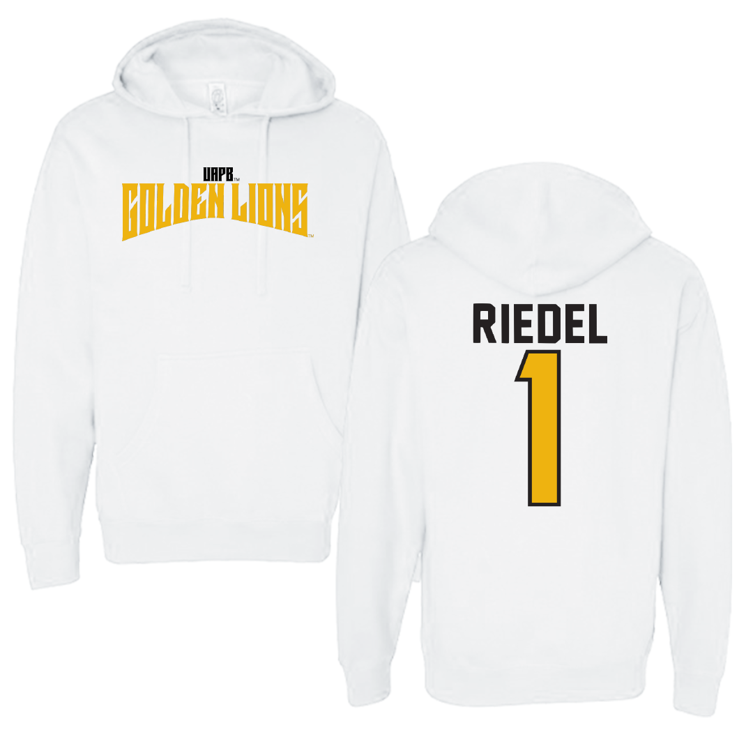 University of Arkansas-Pine Bluff Soccer White Classic Hoodie - #1 Makaila Riedel