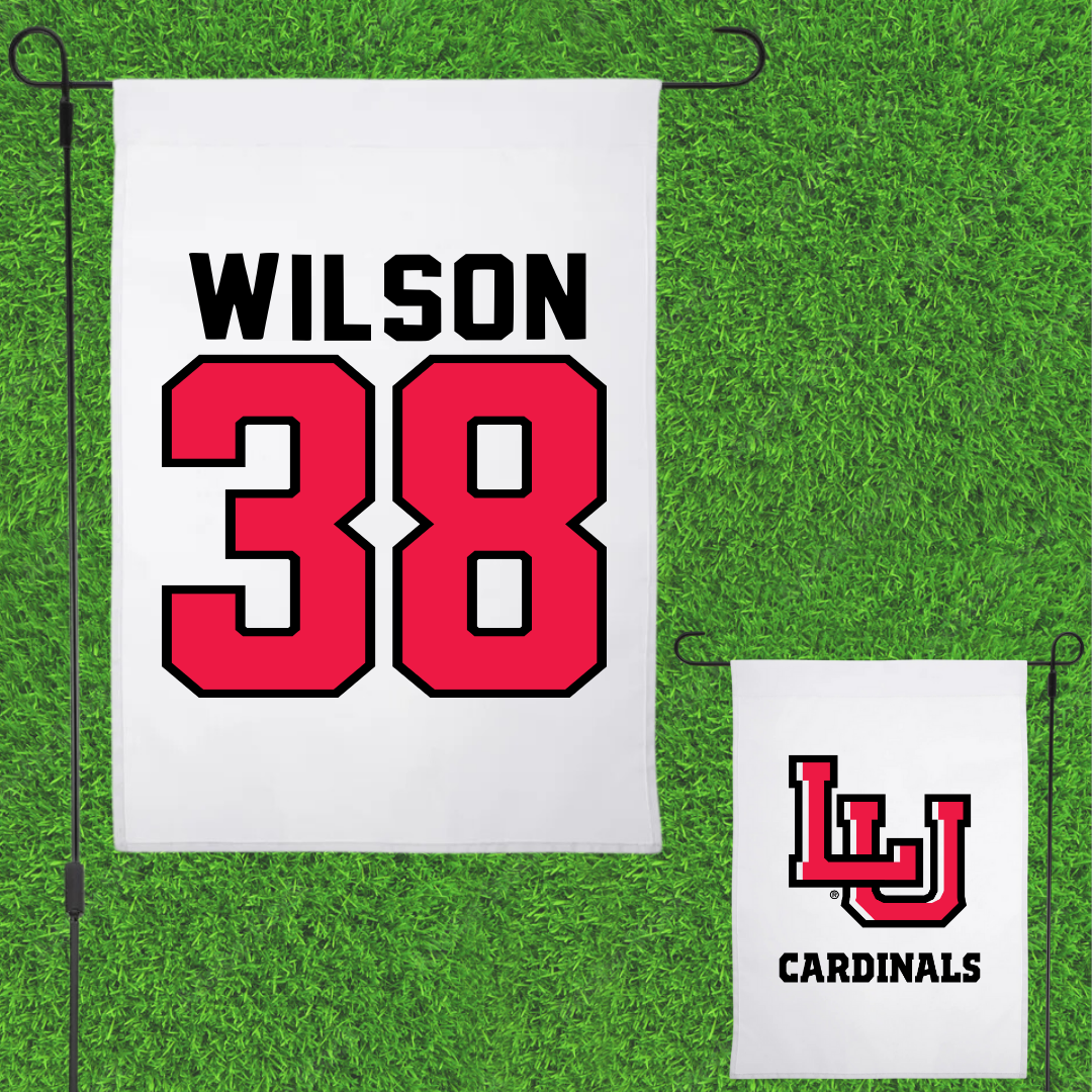Lamar University Baseball White Garden Flag - #38 Tanner Wilson