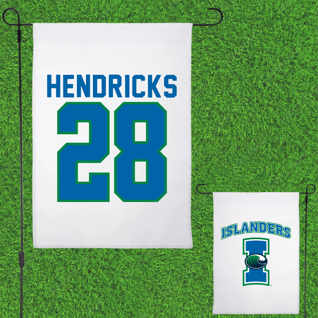 Texas A&M University-Corpus Christi Baseball White Garden Flag - #28 Evans Hendricks