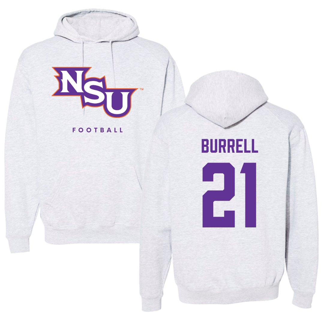 Northwestern State University Football Gray Hoodie - #21 Kolbe Burrell