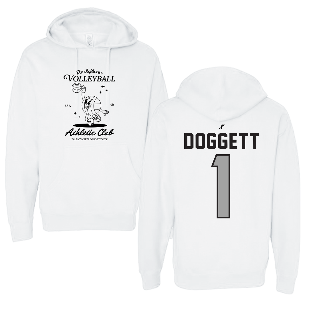 Volleyball White Influxer Athletic Club Hoodie - #1 Daylee Doggett