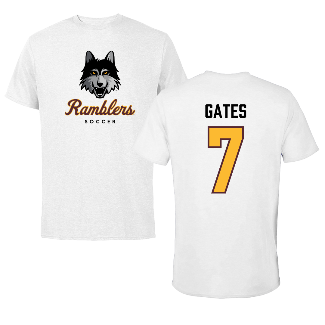 Loyola University-Chicago Soccer White Ramblers Performance Tee - #7 John Gates