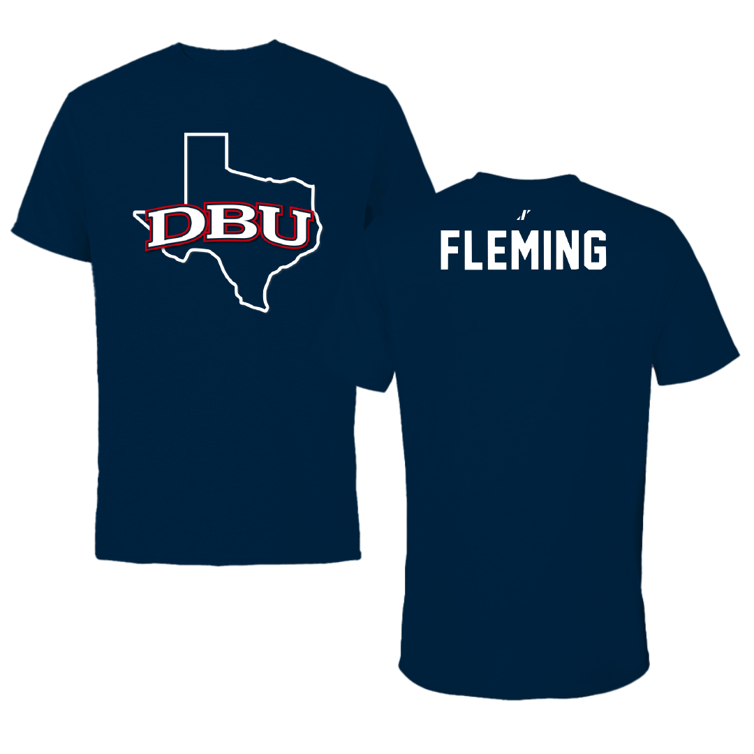Dallas Baptist University Golf Navy State Performance Tee - Brandee Fleming