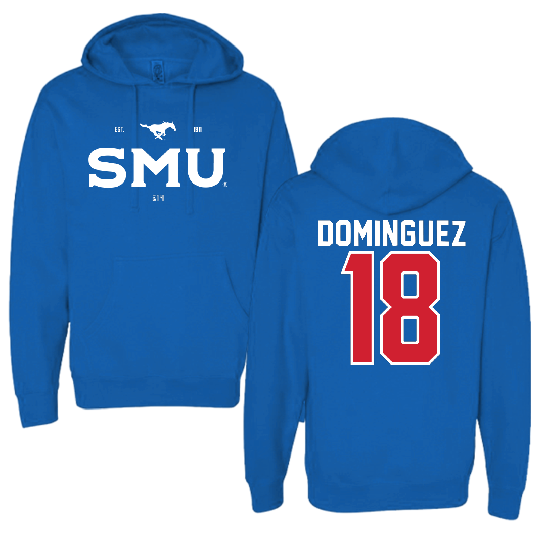 Southern Methodist University Soccer Blue General Hoodie - #18 Martin Dominguez
