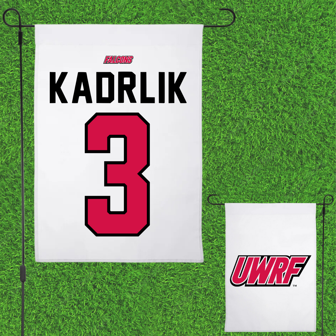 University of Wisconsin-River Falls Ice Hockey White Garden Flag - #3 Madison Kadrlik