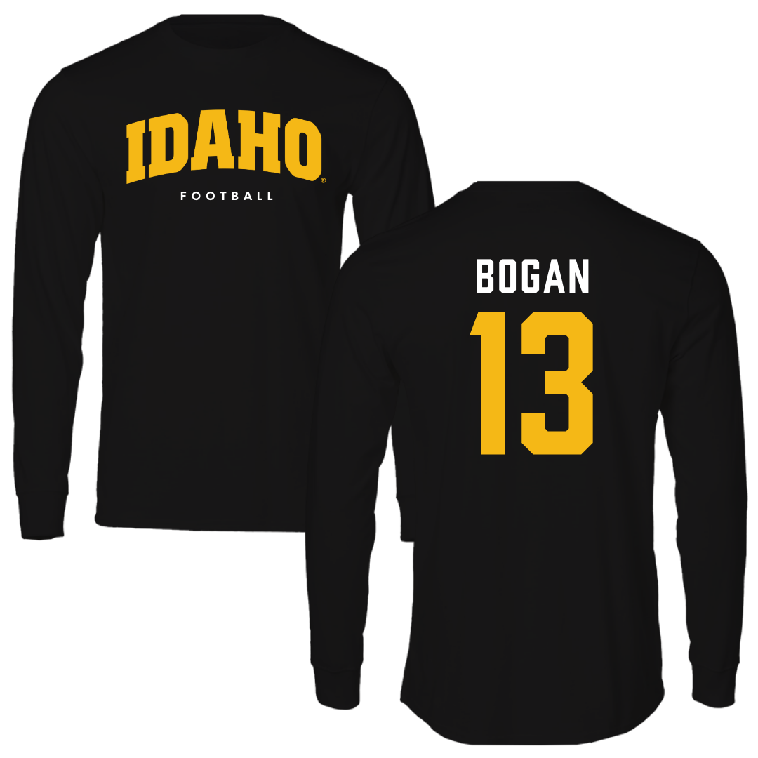 University of Idaho Football Black Long Sleeve - #13 Chance Bogan