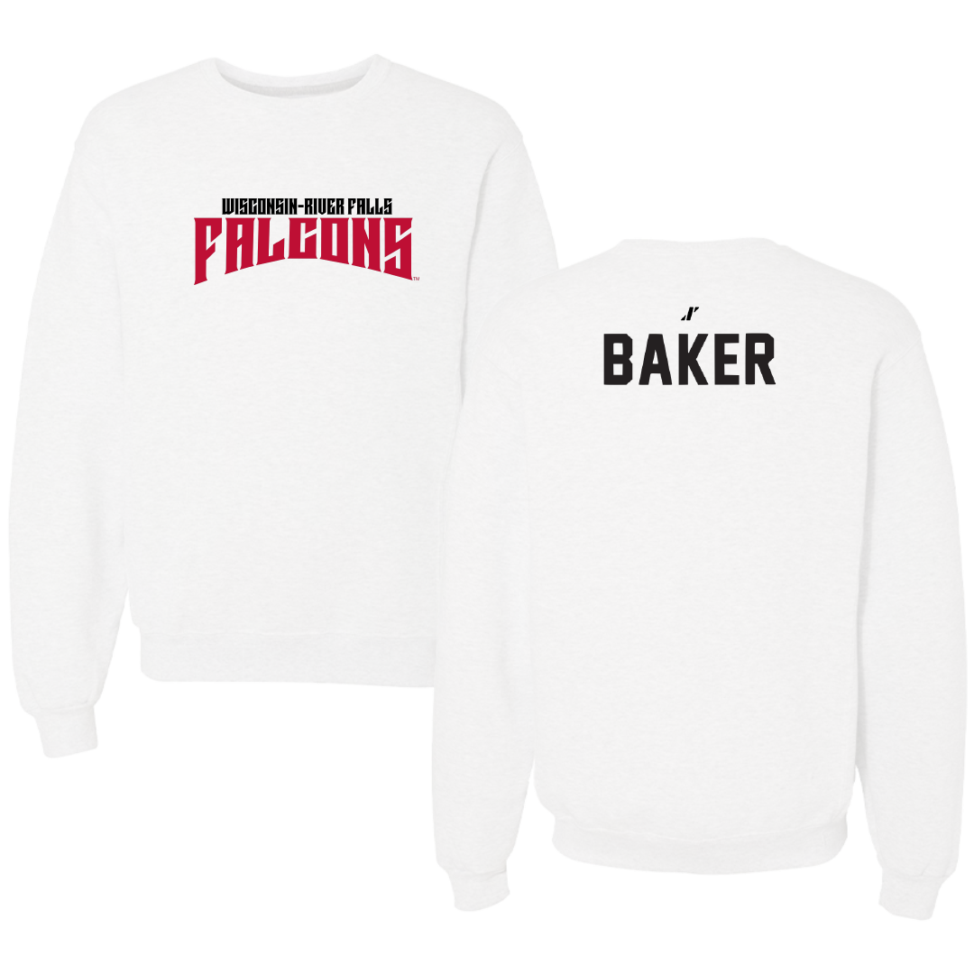 University of Wisconsin-River Falls Tennis White Classic Crewneck - Sarah Baker