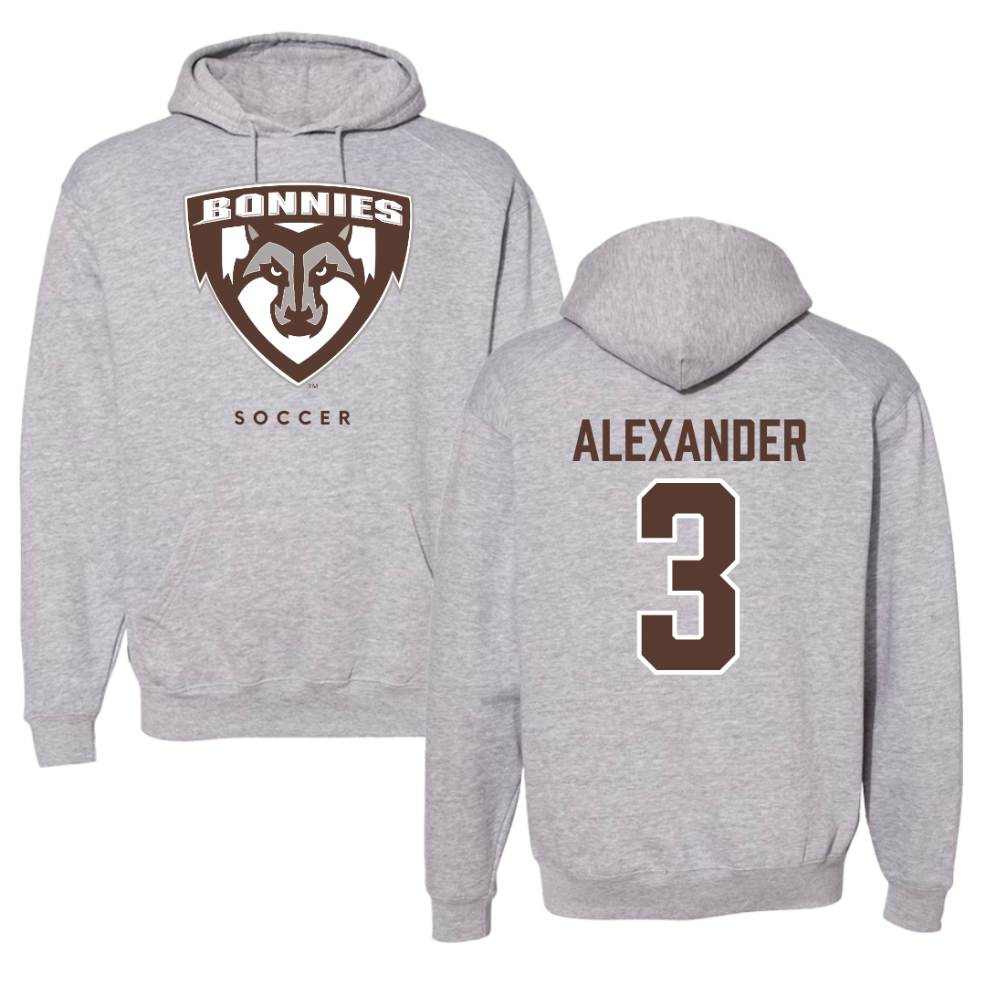 St. Bonaventure University Soccer Gray Hoodie - #3 Chanel Alexander