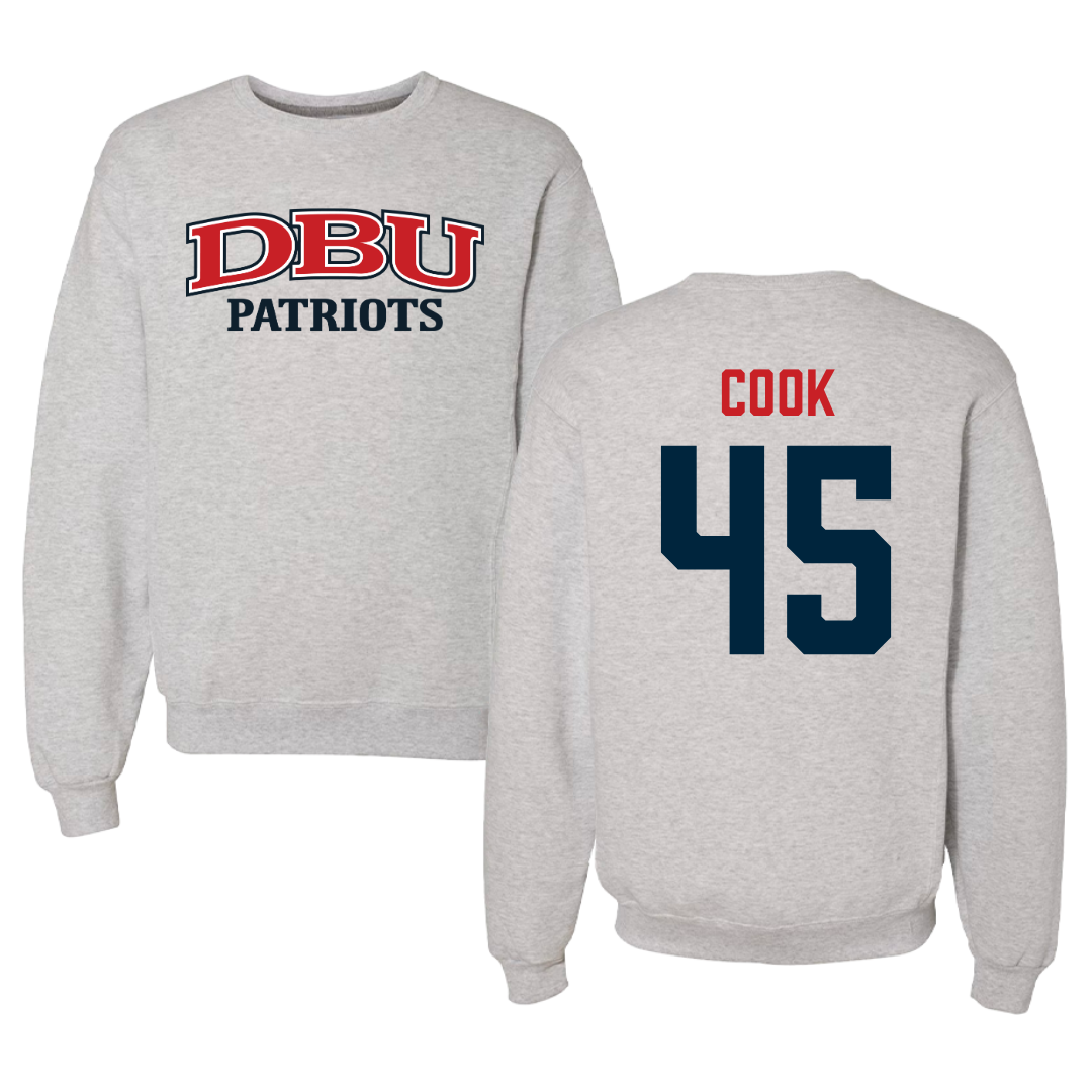 Dallas Baptist University STUNT Gray Crewneck - #45 Janae Cook