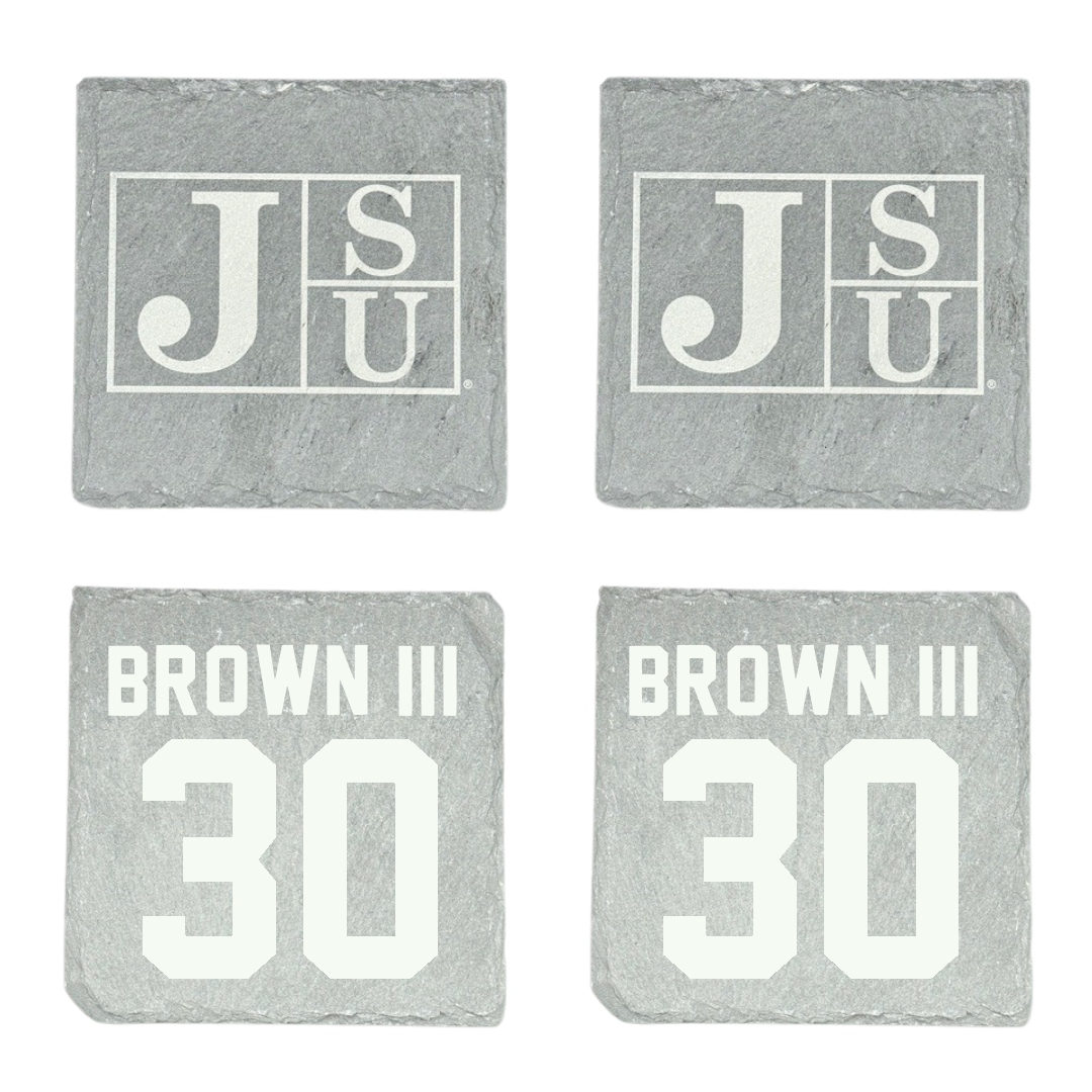 Jackson State University Football Stone Coaster (4 Pack)  - #30 John Brown III