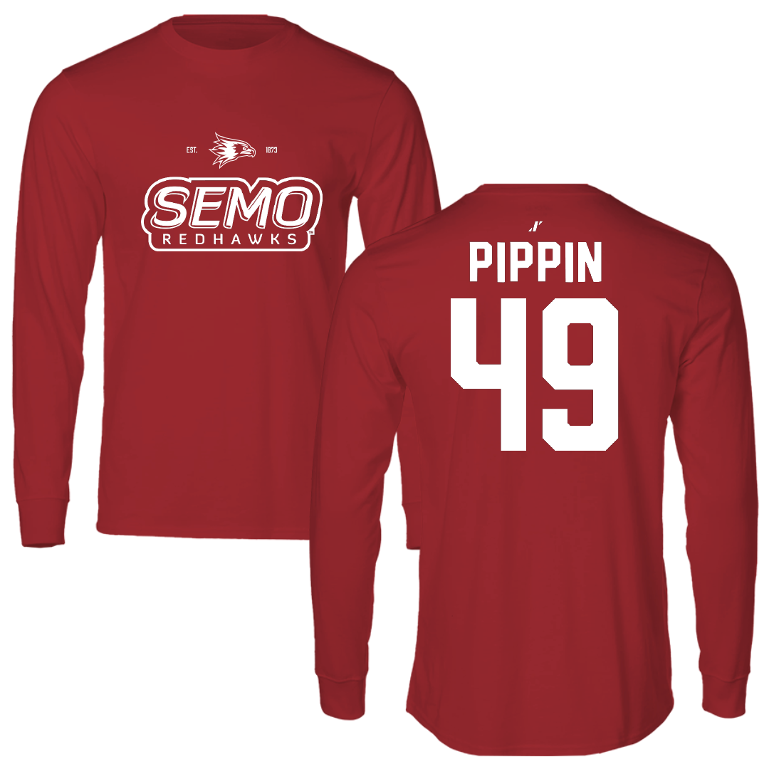 Southeast Missouri State University Football Canvas Red General Long Sleeve - #49 DC Pippin