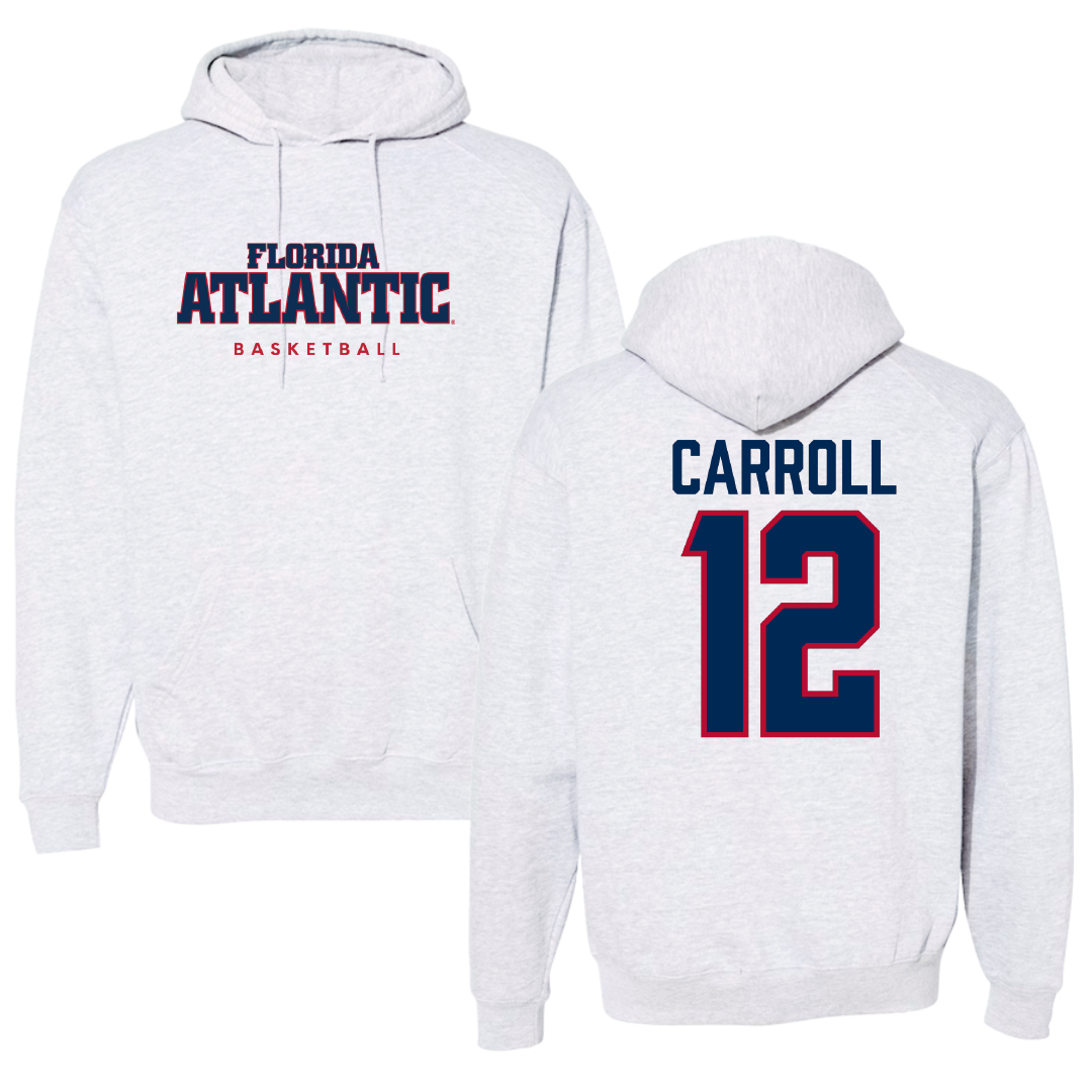 Florida Atlantic University Basketball Gray Hoodie - #12 Tre Carroll