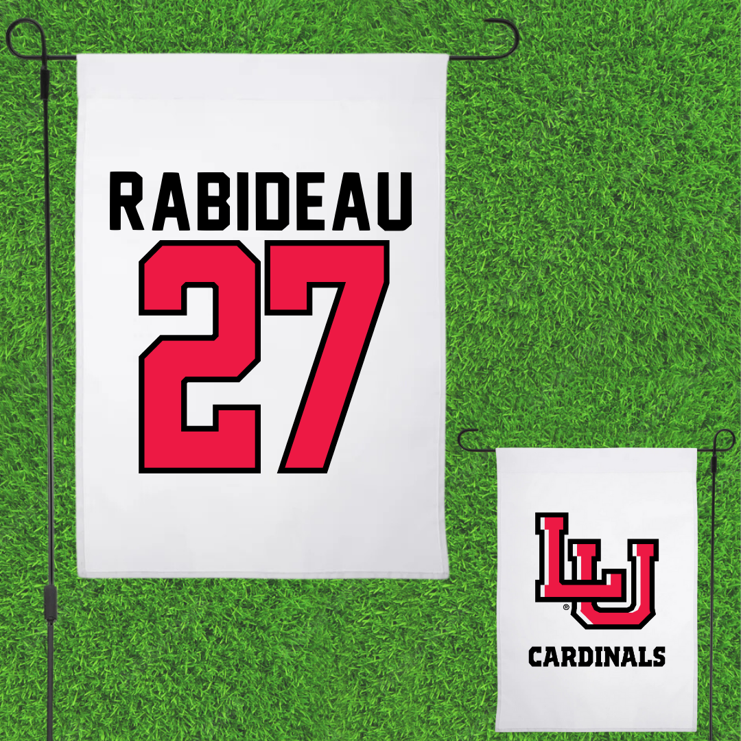 Lamar University Soccer White Garden Flag - #27 Madison Rabideau