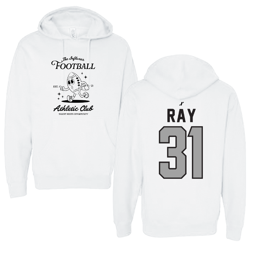 Football White Influxer Athletic Club Hoodie - #31 Zach Ray