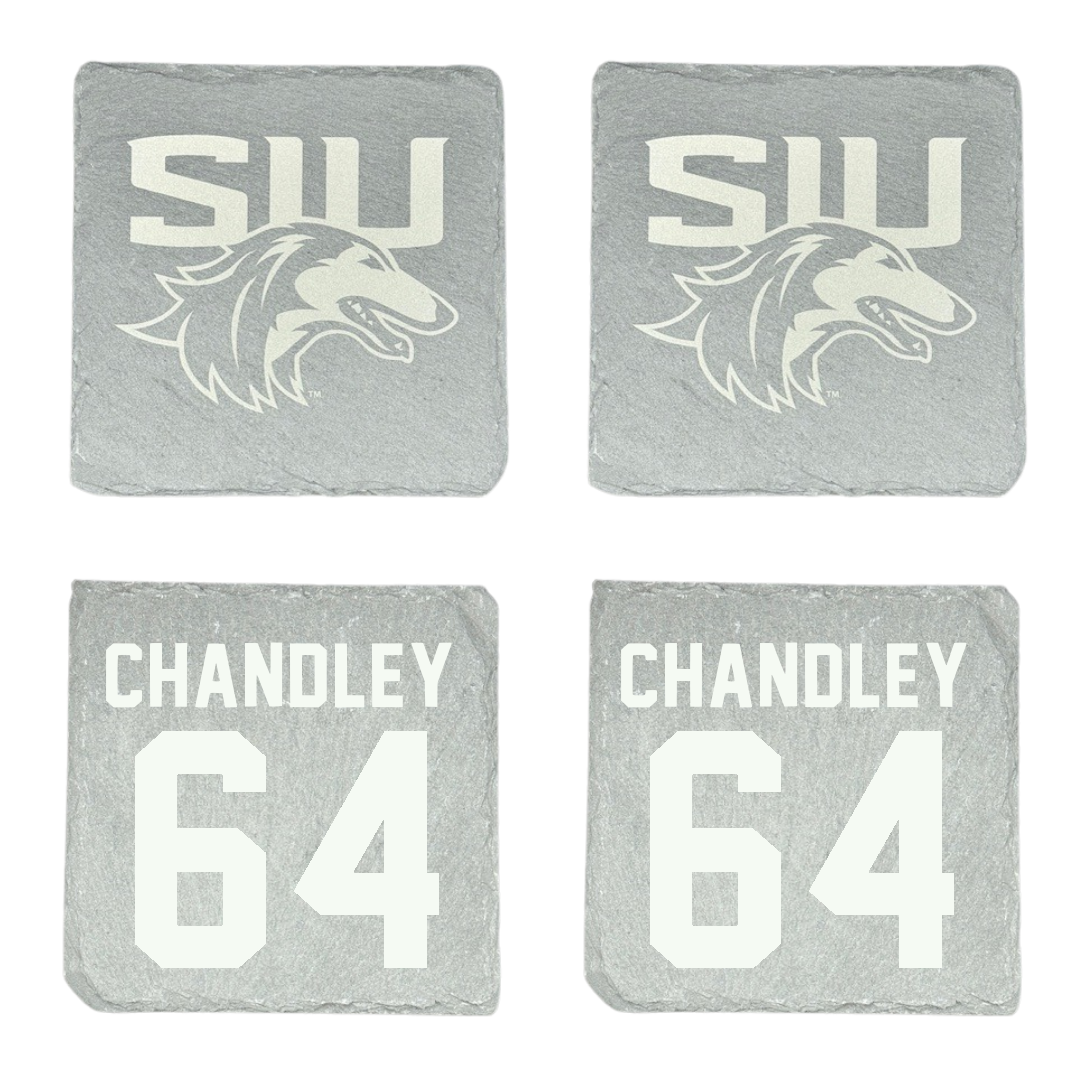 Southern Illinois University at Carbondale Football Stone Coaster (4 Pack)  - #64 Ryan Chandley