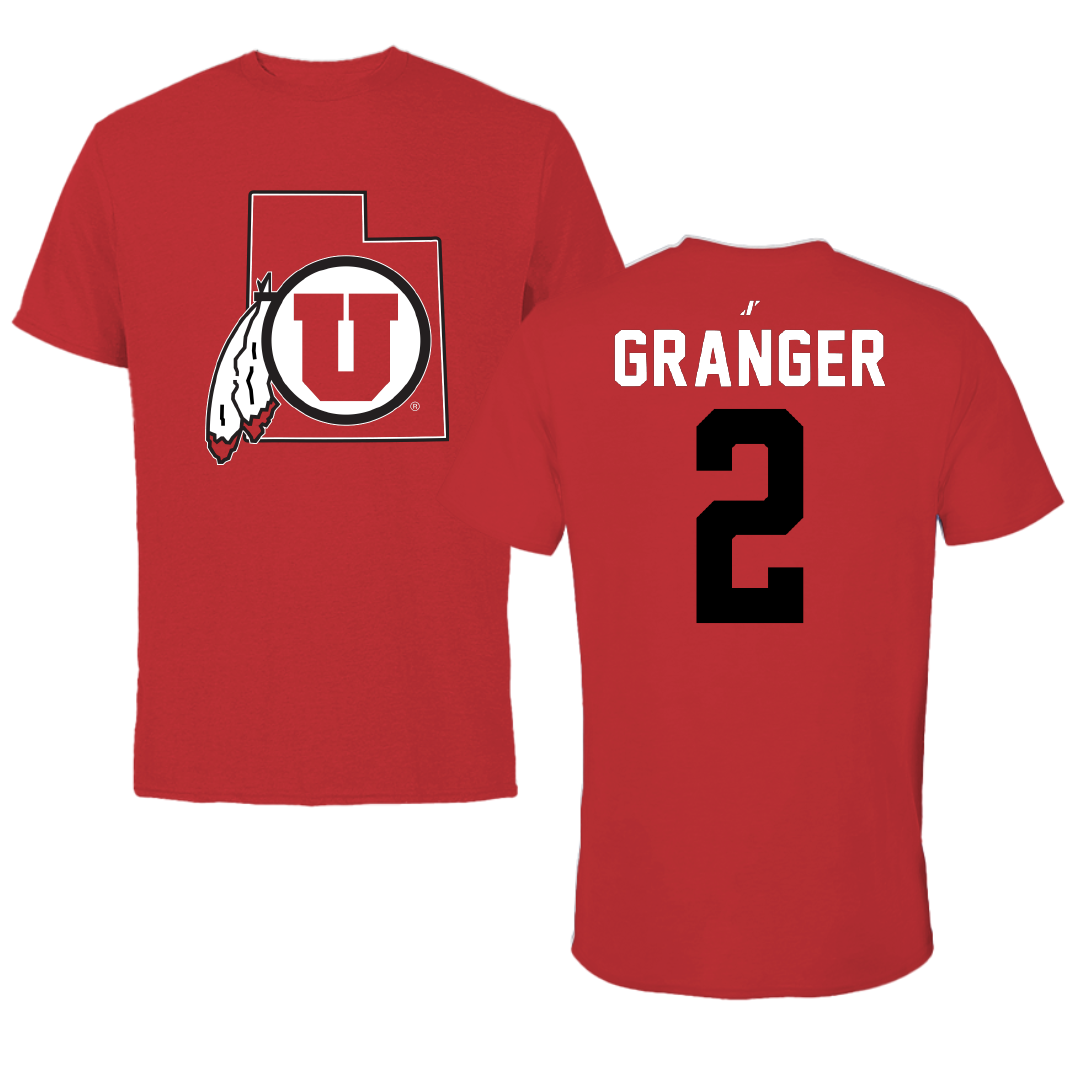 University of Utah Soccer Red State Tee - #2 Maryn Granger
