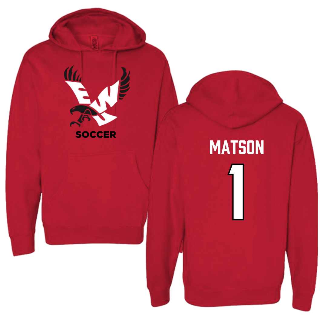 Eastern Washington University Soccer Red EWU Hoodie - #1 Kiara Matson