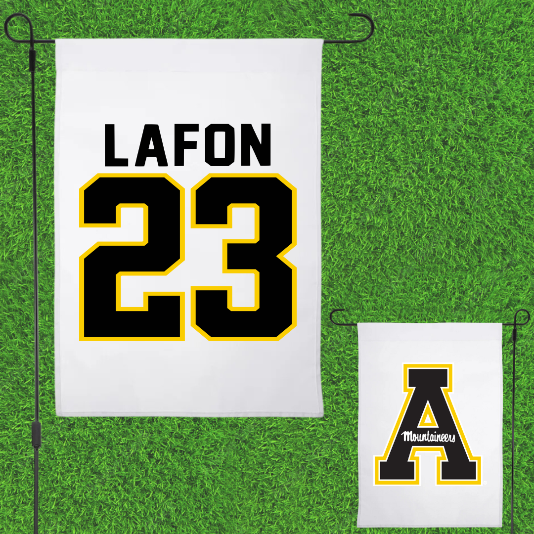 Appalachian State University Basketball White Garden Flag - #23 Samantha LaFon