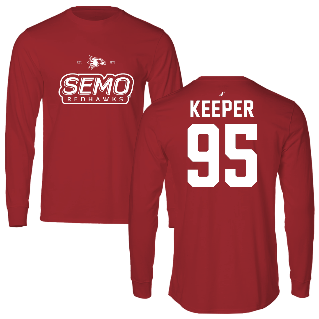 Southeast Missouri State University Football Canvas Red General Long Sleeve - #95 Sam Keeper