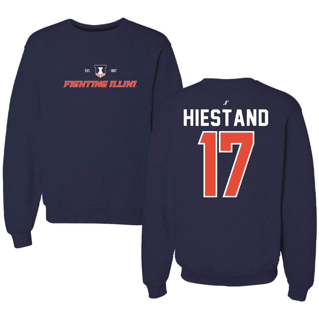 University of Illinois Soccer Navy General Crewneck - #17 Sarah Hiestand