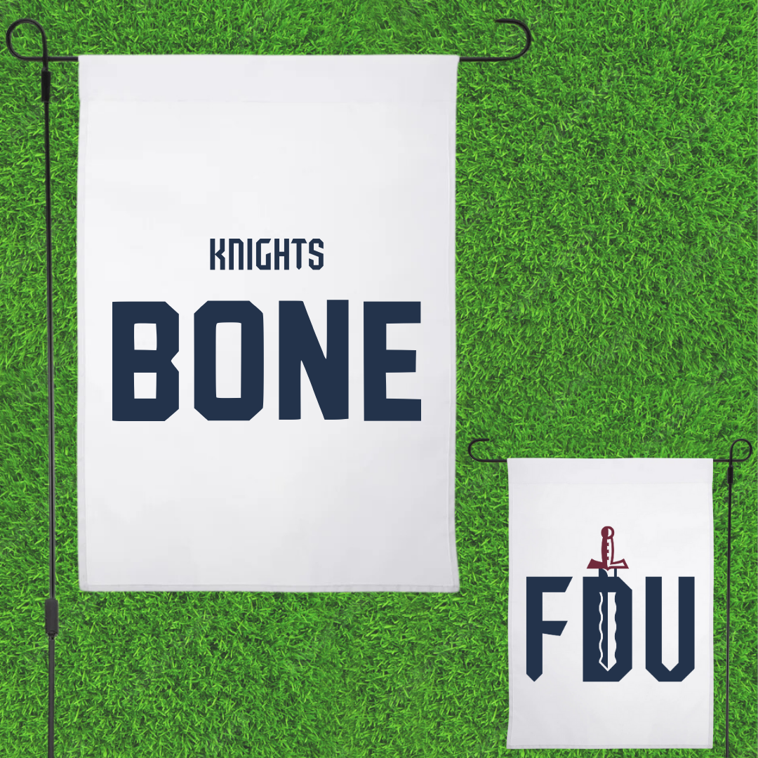 Fairleigh Dickinson University-Metropolitan Campus Fencing White Garden Flag - Emily Bone