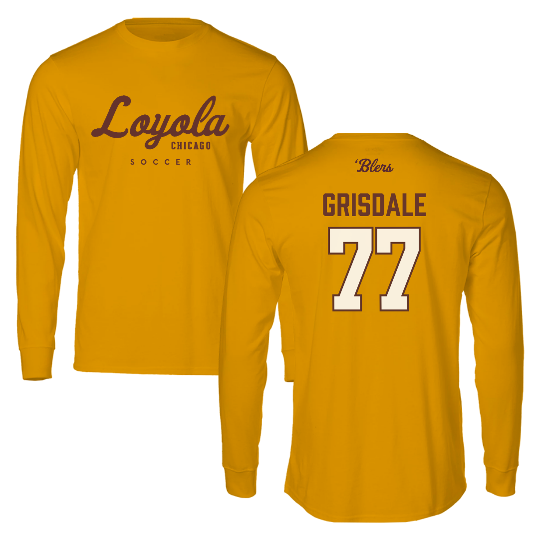 Loyola University-Chicago Soccer Gold Performance Long Sleeve - #77 Faith Grisdale
