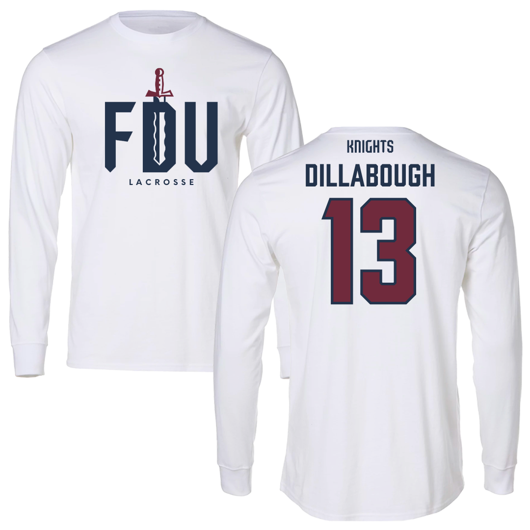 Fairleigh Dickinson University-Metropolitan Campus Lacrosse White Long Sleeve - #13 Karly Dillabough