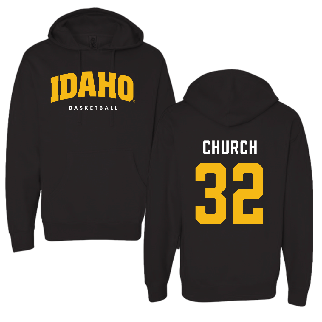 University of Idaho Basketball Black Idaho Hoodie - #32 Cooper Church