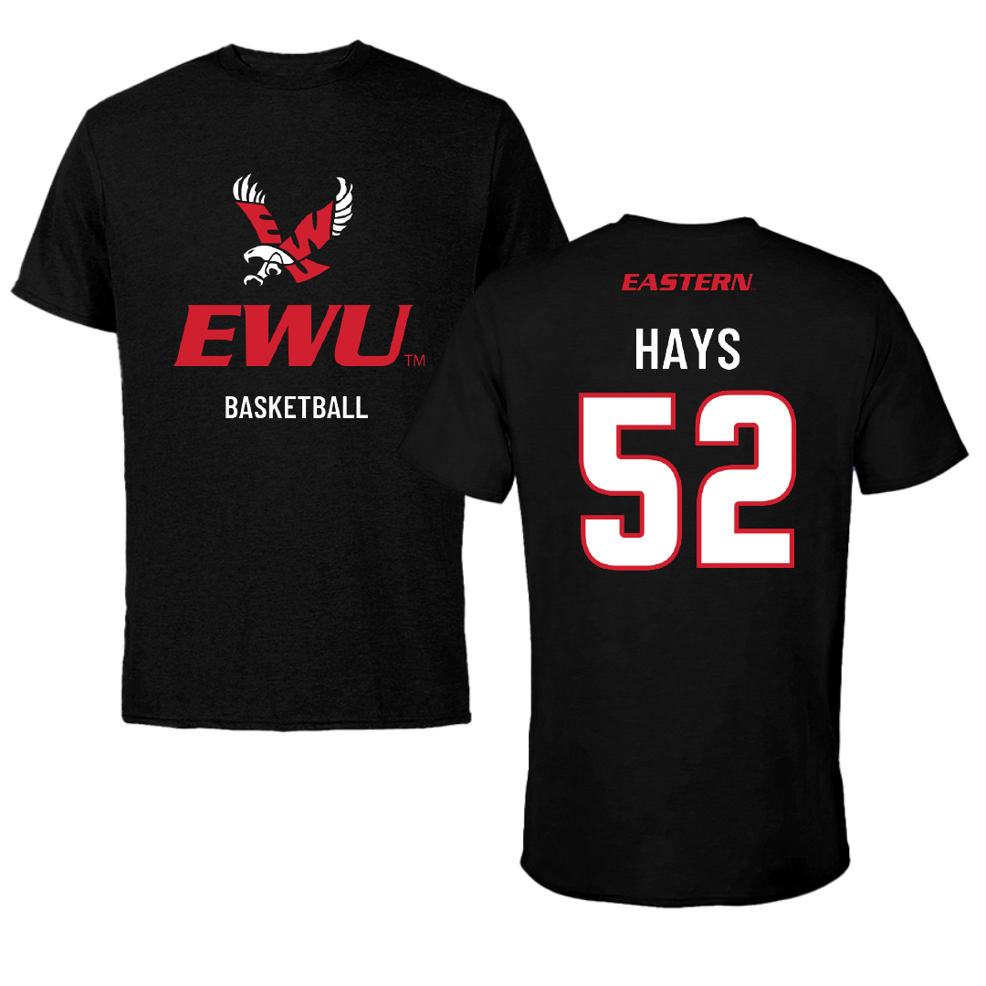 Eastern Washington University Basketball Black EWU Performance Tee - #52 Bella Hays