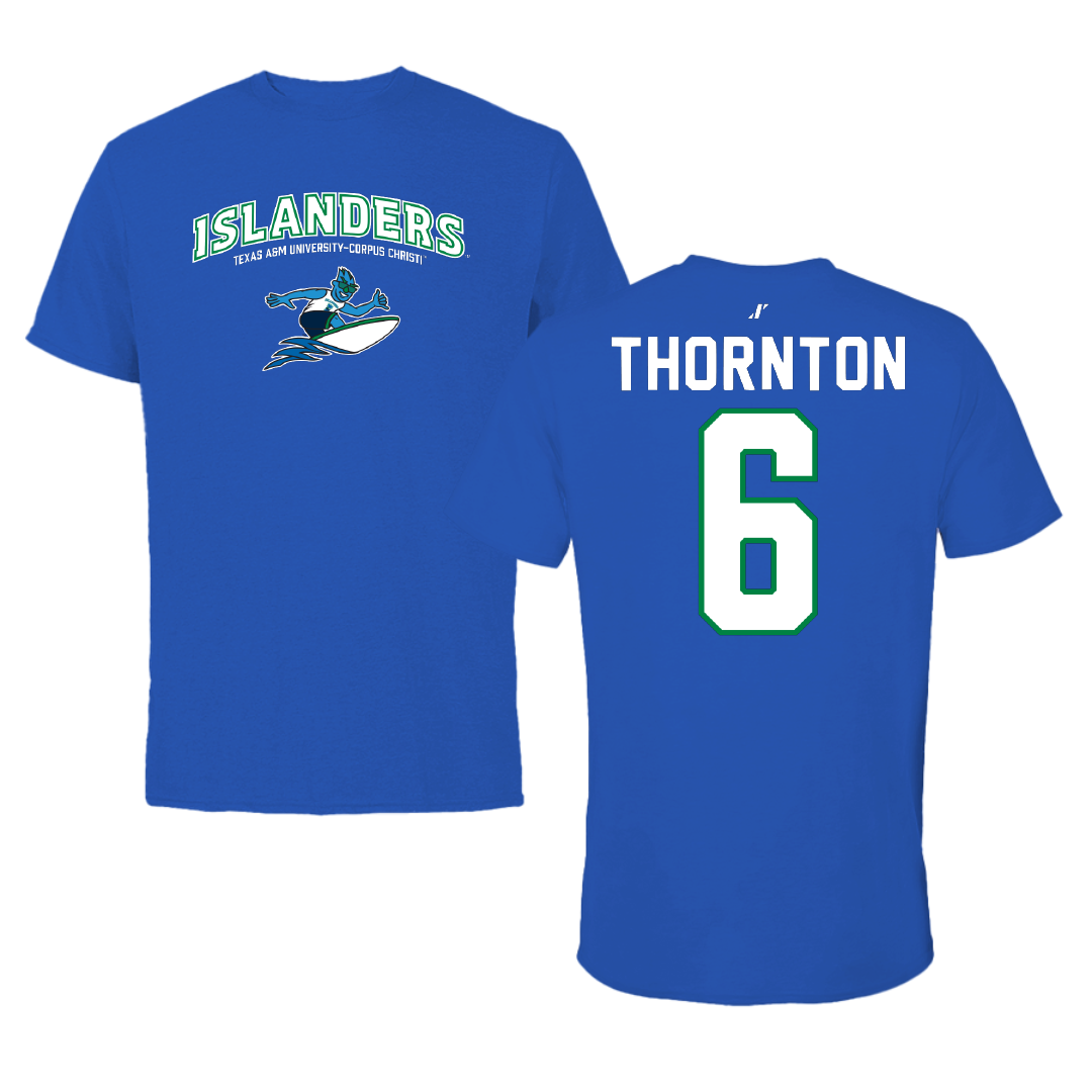 Texas A&M University-Corpus Christi Softball Blue General Performance Tee - #6 Mimi Thornton
